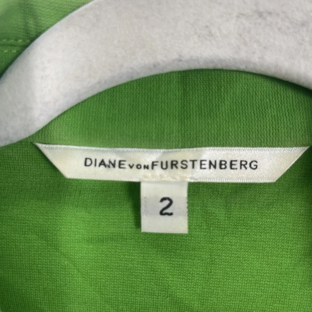 Diane Von Furstenberg Green Topher Blazer Womens Size 2 Ponte Career Office - Picture 4 of 10
